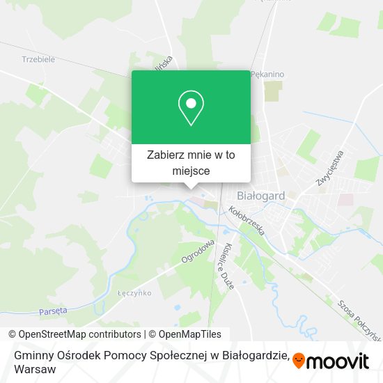 Mapa Gminny Ośrodek Pomocy Społecznej w Białogardzie