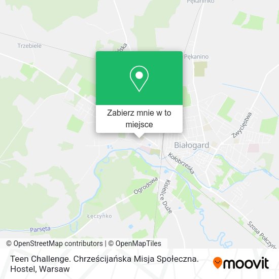 Mapa Teen Challenge. Chrześcijańska Misja Społeczna. Hostel