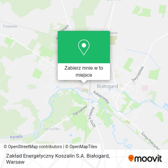 Mapa Zakład Energetyczny Koszalin S.A. Białogard