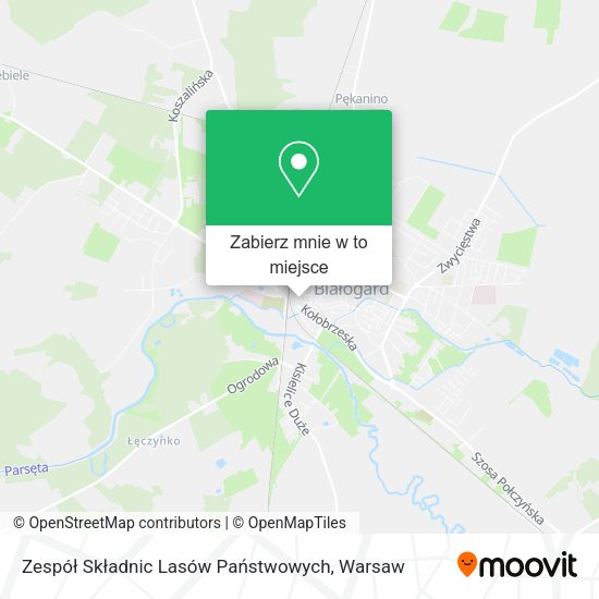 Mapa Zespół Składnic Lasów Państwowych