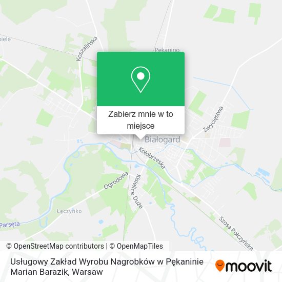 Mapa Usługowy Zakład Wyrobu Nagrobków w Pękaninie Marian Barazik