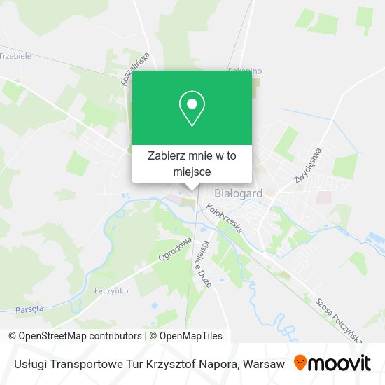 Mapa Usługi Transportowe Tur Krzysztof Napora