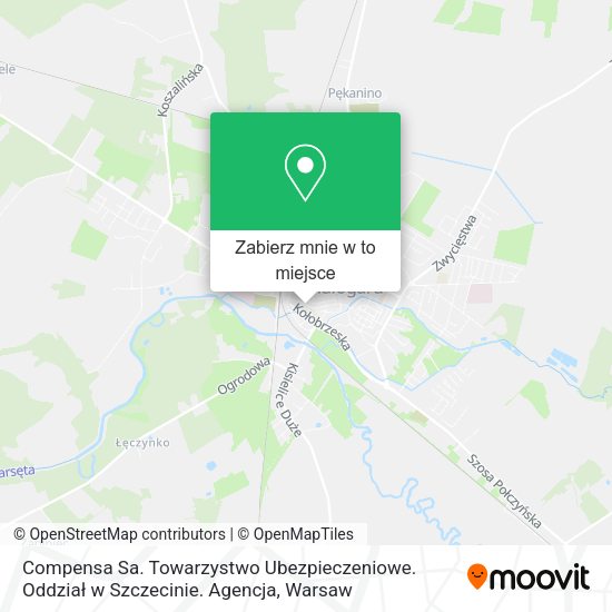 Mapa Compensa Sa. Towarzystwo Ubezpieczeniowe. Oddział w Szczecinie. Agencja