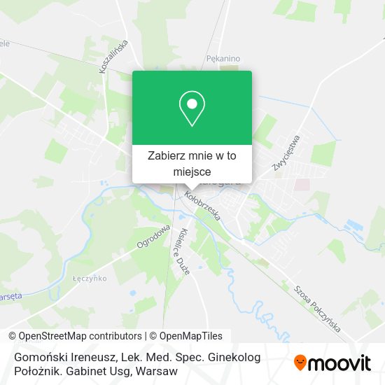 Mapa Gomoński Ireneusz, Lek. Med. Spec. Ginekolog Położnik. Gabinet Usg