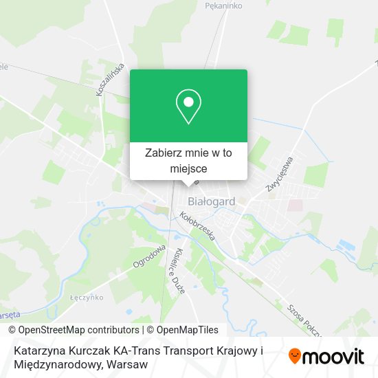 Mapa Katarzyna Kurczak KA-Trans Transport Krajowy i Międzynarodowy