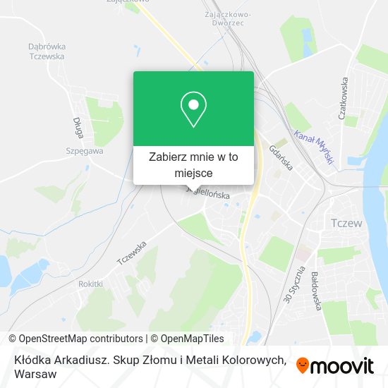 Mapa Kłódka Arkadiusz. Skup Złomu i Metali Kolorowych