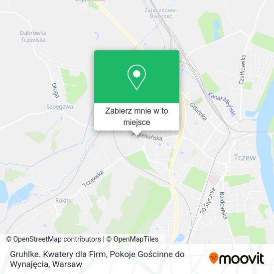 Mapa Gruhlke. Kwatery dla Firm, Pokoje Gościnne do Wynajęcia