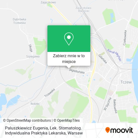 Mapa Paluszkiewicz Eugenia, Lek. Stomatolog. Indywidualna Praktyka Lekarska