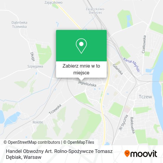 Mapa Handel Obwoźny Art. Rolno-Spożywcze Tomasz Dębiak