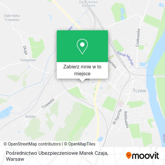 Mapa Pośrednictwo Ubezpieczeniowe Marek Czaja