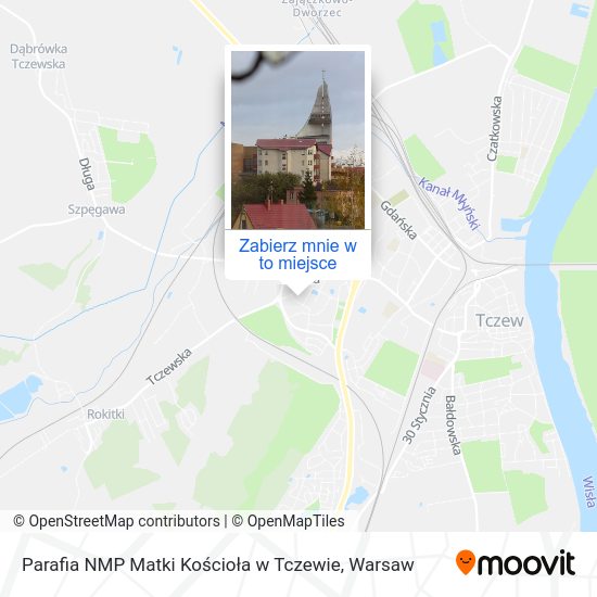 Mapa Parafia NMP Matki Kościoła w Tczewie