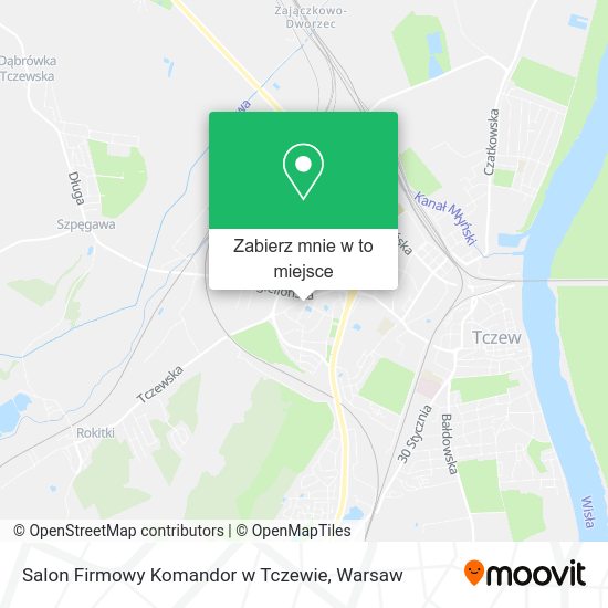 Mapa Salon Firmowy Komandor w Tczewie