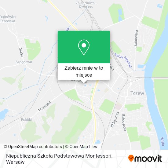 Mapa Niepubliczna Szkoła Podstawowa Montessori