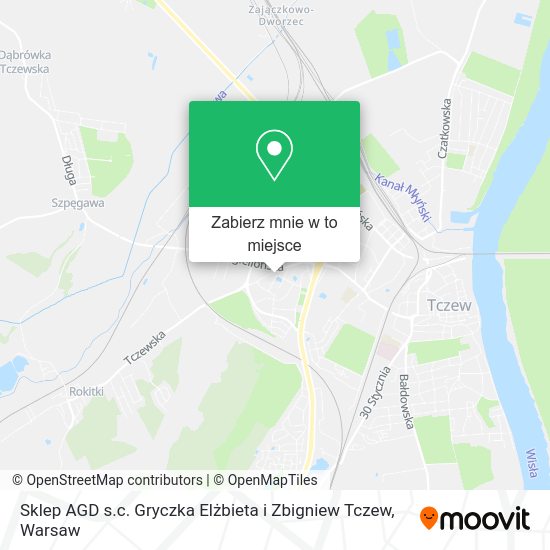 Mapa Sklep AGD s.c. Gryczka Elżbieta i Zbigniew Tczew