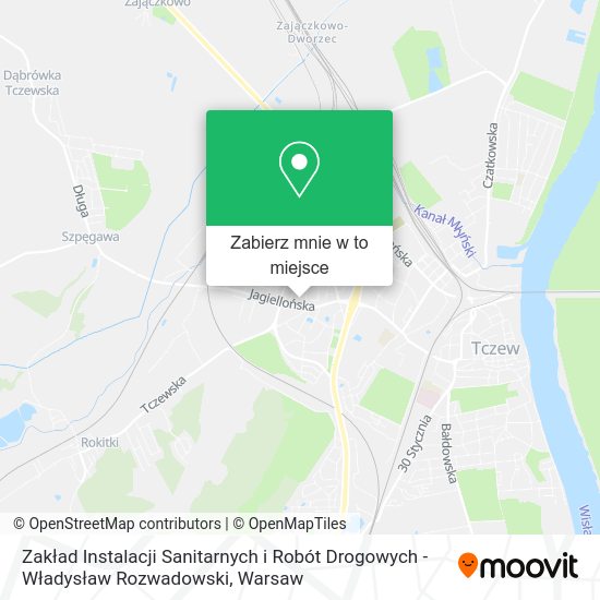 Mapa Zakład Instalacji Sanitarnych i Robót Drogowych - Władysław Rozwadowski