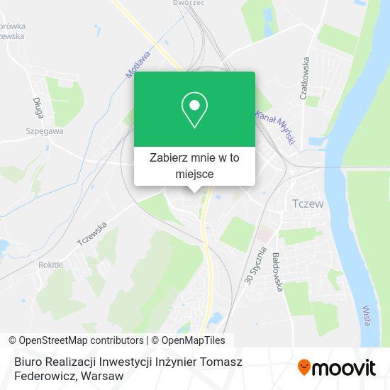 Mapa Biuro Realizacji Inwestycji Inżynier Tomasz Federowicz