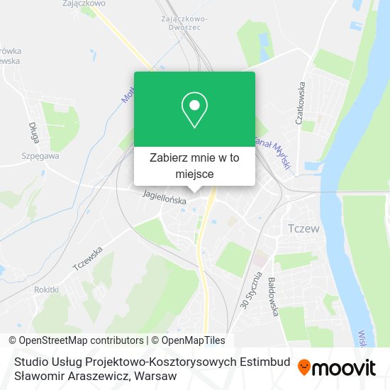 Mapa Studio Usług Projektowo-Kosztorysowych Estimbud Sławomir Araszewicz