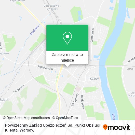 Mapa Powszechny Zakład Ubezpieczeń Sa. Punkt Obsługi Klienta