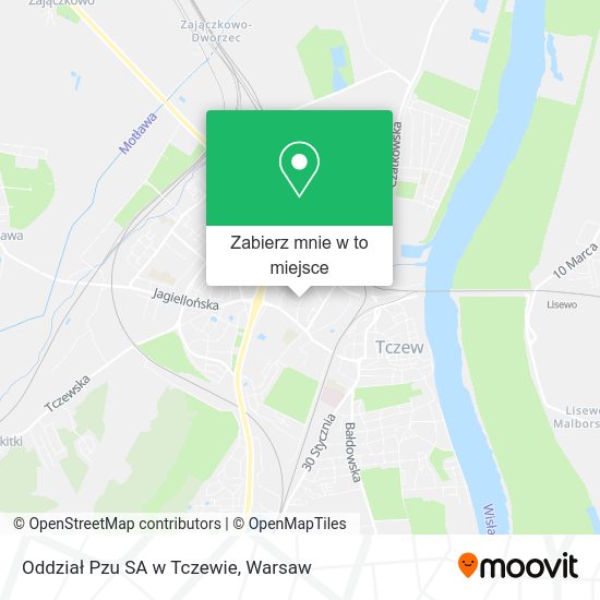 Mapa Oddział Pzu SA w Tczewie