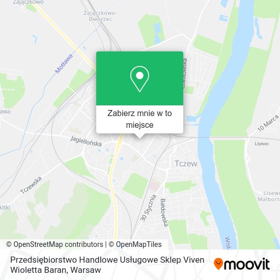 Mapa Przedsiębiorstwo Handlowe Usługowe Sklep Viven Wioletta Baran