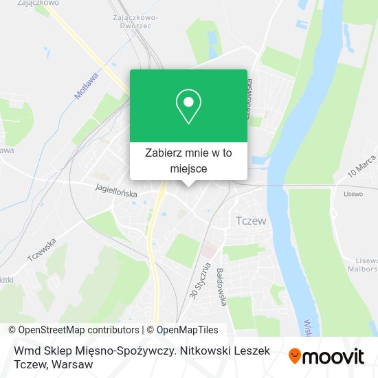 Mapa Wmd Sklep Mięsno-Spożywczy. Nitkowski Leszek Tczew