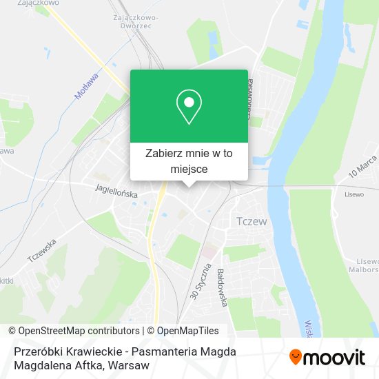 Mapa Przeróbki Krawieckie - Pasmanteria Magda Magdalena Aftka