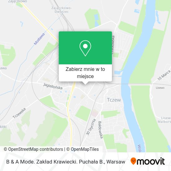 Mapa B & A Mode. Zakład Krawiecki. Puchała B.