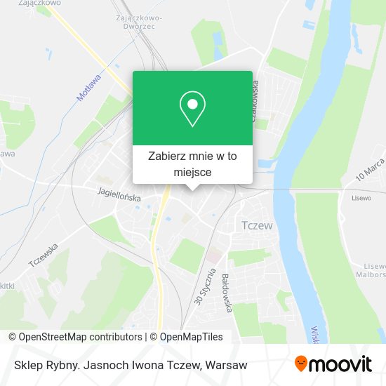 Mapa Sklep Rybny. Jasnoch Iwona Tczew