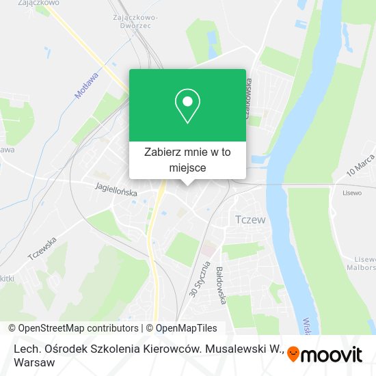 Mapa Lech. Ośrodek Szkolenia Kierowców. Musalewski W.