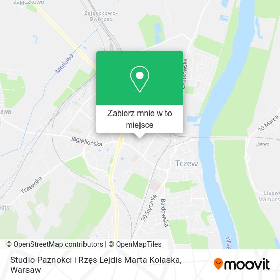 Mapa Studio Paznokci i Rzęs Lejdis Marta Kolaska