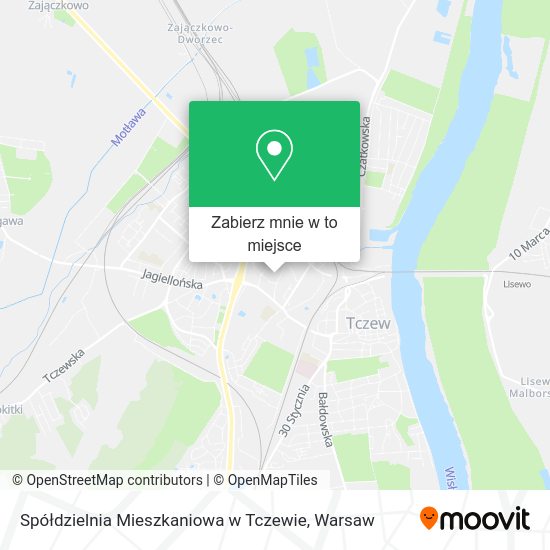 Mapa Spółdzielnia Mieszkaniowa w Tczewie