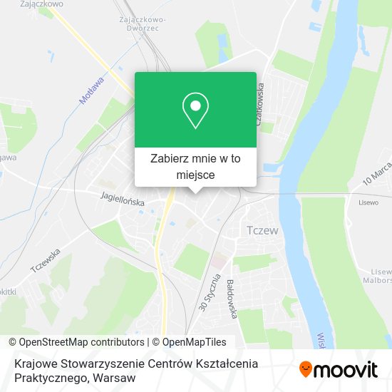 Mapa Krajowe Stowarzyszenie Centrów Kształcenia Praktycznego