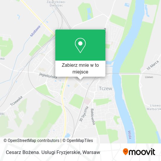 Mapa Cesarz Bożena. Usługi Fryzjerskie