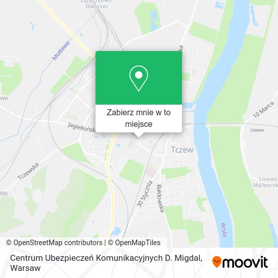 Mapa Centrum Ubezpieczeń Komunikacyjnych D. Migdal