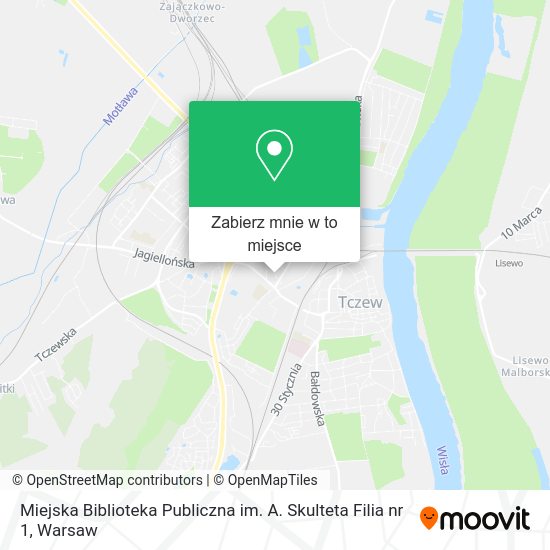 Mapa Miejska Biblioteka Publiczna im. A. Skulteta Filia nr 1