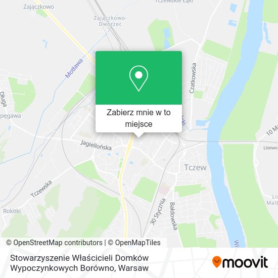 Mapa Stowarzyszenie Właścicieli Domków Wypoczynkowych Borówno