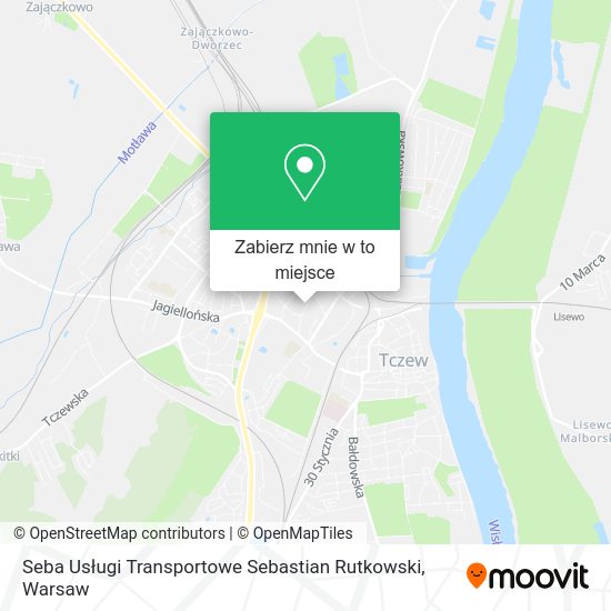 Mapa Seba Usługi Transportowe Sebastian Rutkowski