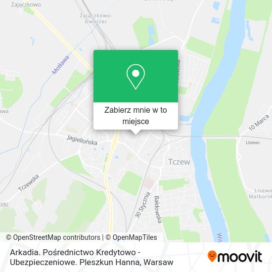 Mapa Arkadia. Pośrednictwo Kredytowo - Ubezpieczeniowe. Pleszkun Hanna