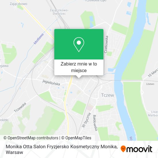 Mapa Monika Otta Salon Fryzjersko Kosmetyczny Monika