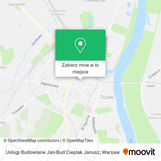 Mapa Usługi Budowlane Jan-Bud Cieplak Janusz