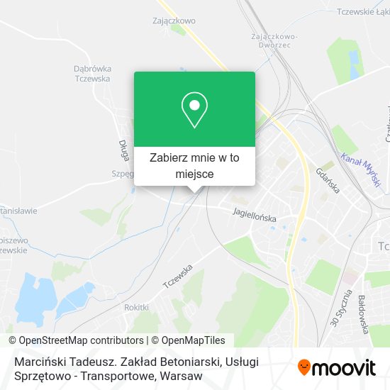 Mapa Marciński Tadeusz. Zakład Betoniarski, Usługi Sprzętowo - Transportowe