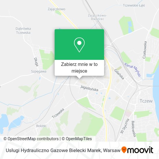 Mapa Usługi Hydrauliczno Gazowe Bielecki Marek