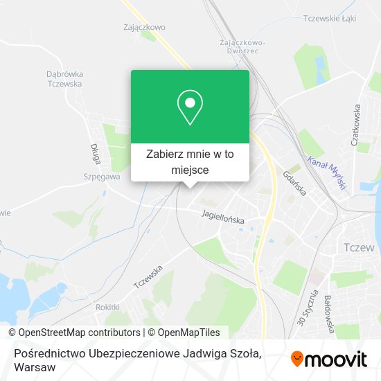 Mapa Pośrednictwo Ubezpieczeniowe Jadwiga Szoła