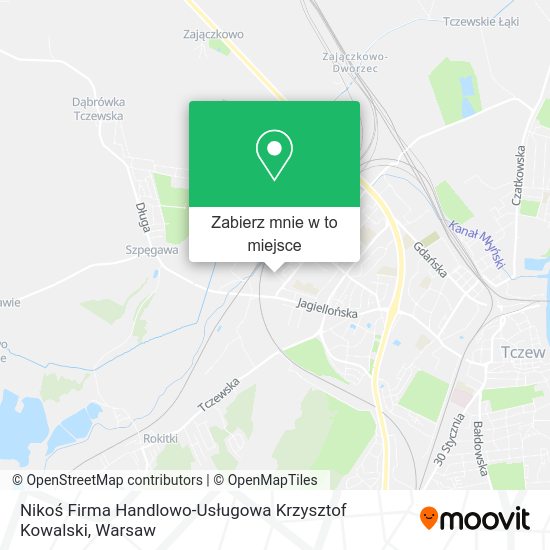 Mapa Nikoś Firma Handlowo-Usługowa Krzysztof Kowalski