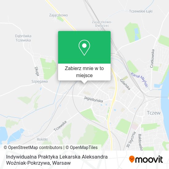 Mapa Indywidualna Praktyka Lekarska Aleksandra Woźniak-Pokrzywa