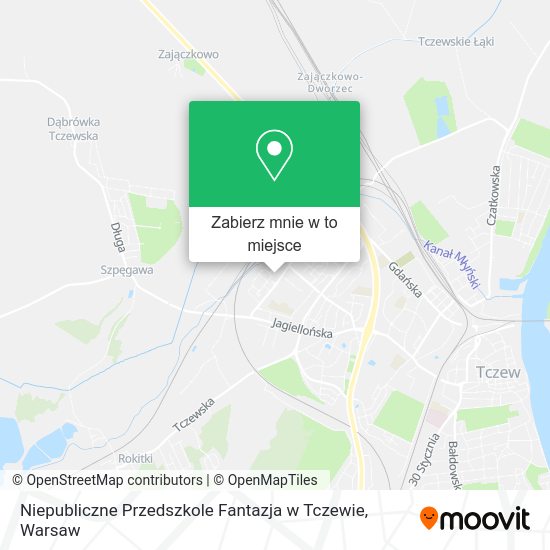 Mapa Niepubliczne Przedszkole Fantazja w Tczewie