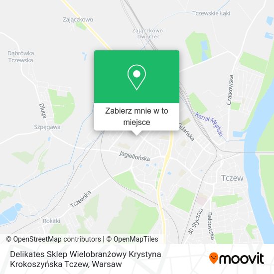 Mapa Delikates Sklep Wielobranżowy Krystyna Krokoszyńska Tczew