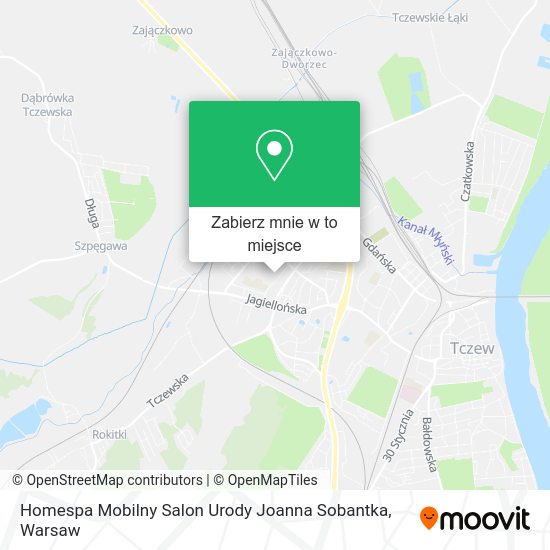 Mapa Homespa Mobilny Salon Urody Joanna Sobantka