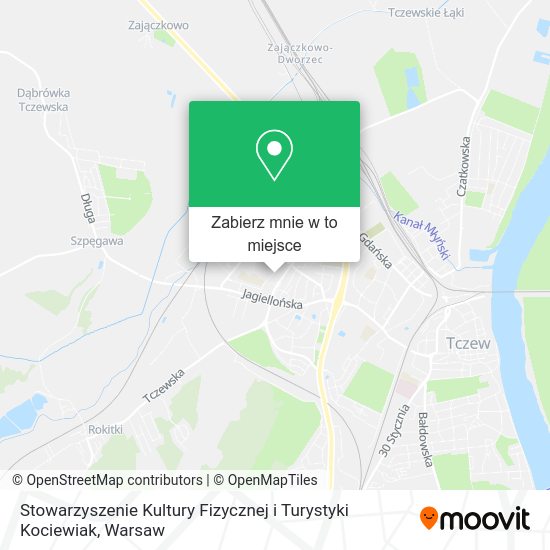 Mapa Stowarzyszenie Kultury Fizycznej i Turystyki Kociewiak