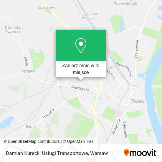 Mapa Damian Kurecki Usługi Transportowe